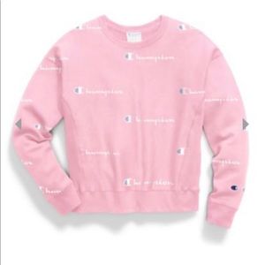 Pink champion crewneck
